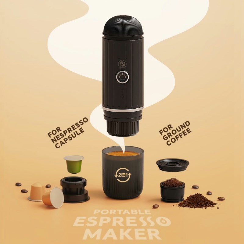 铠食便携式咖啡机小型家r用胶囊咖啡机全自动美式半自动意式可加