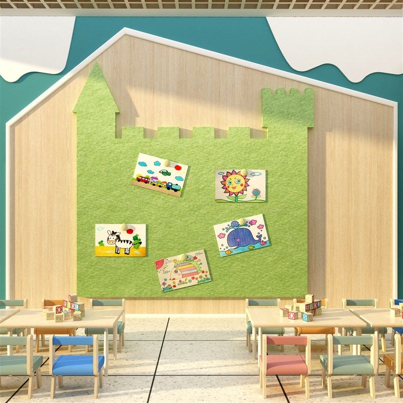 毛毡作品展示贴幼儿园公告栏文化墙装饰大厅走廊R环创主题布置材,家居饰品,文化墙贴,淘宝优惠券,粉丝福利购,淘宝优惠卷