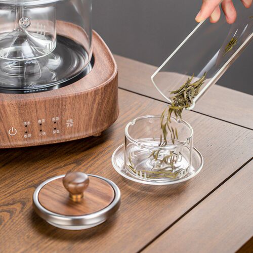 玻璃煮茶壶d电陶炉 蒸煮茶壶喷淋式蒸汽养生茶壶 老白茶专用煮茶