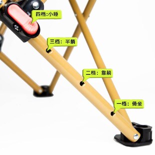 户外躺椅c露营午休折叠椅野营便携式搁脚沙滩椅坐躺两用椅斜躺椅