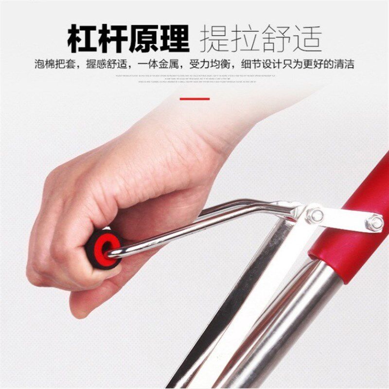 拖吧怕脱推耙拖杷托巴捅q帕胶棉家用滚轮挤水吸水27小号海绵拖把