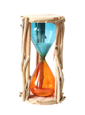 原木枝边框时g间沙漏计时器办公室客厅餐厅装饰艺术摆件创意礼物