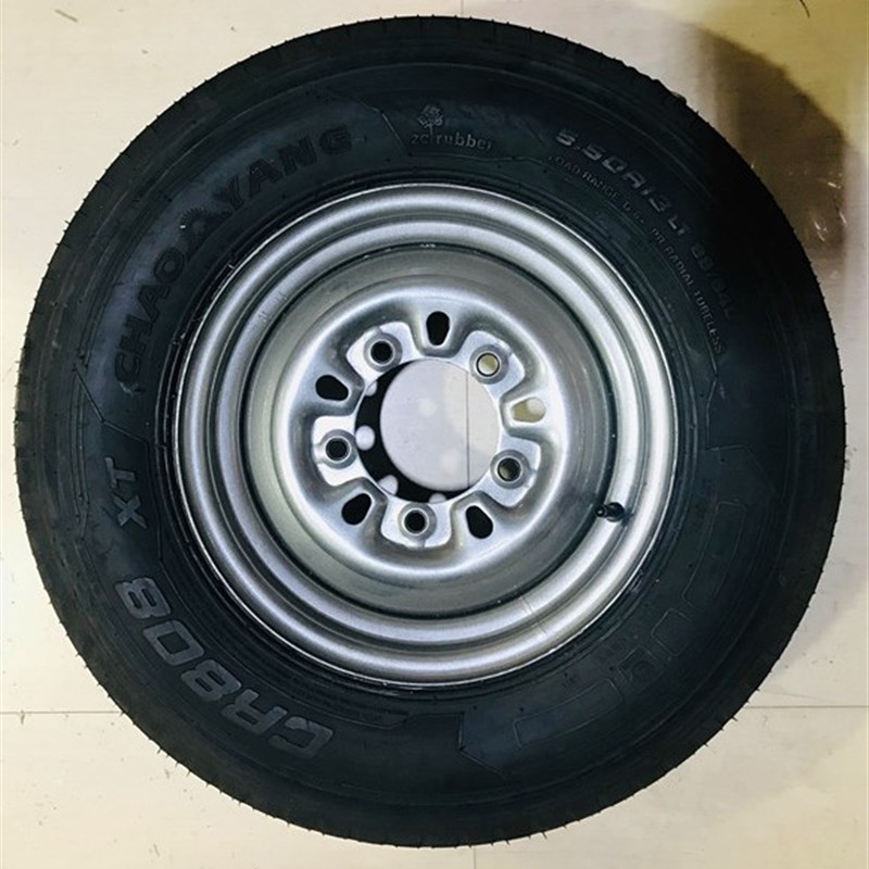 朝阳农用车d轮胎5.50/600-13外胎总成内胎50-14外胎三轮车轮毂钢
