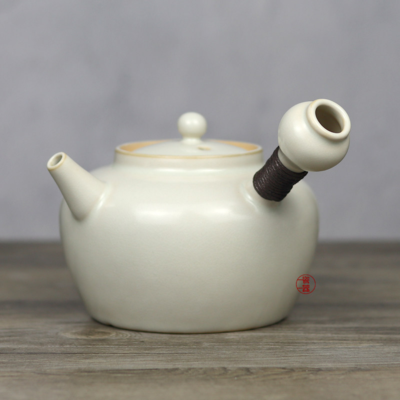 围炉煮茶b壶侧把壶泡茶壶干烧陶壶大容量家用日式办公室明火烧水