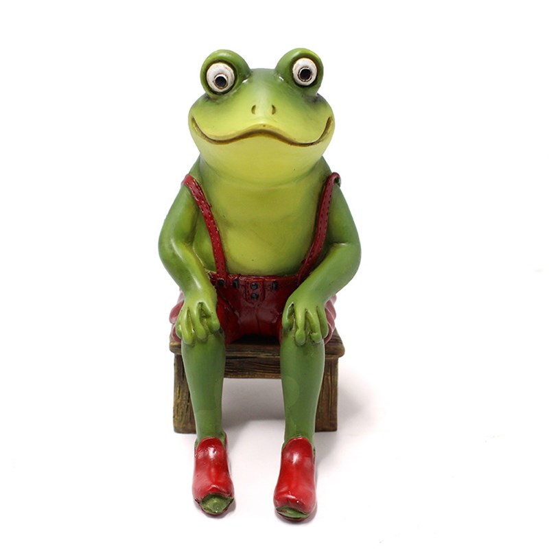 仿真凳子青蛙创意树脂摆件户外A花园装饰摆设庭院园艺造景动物雕