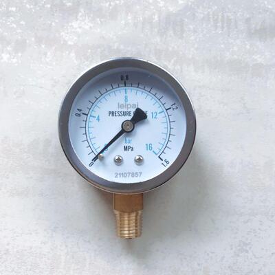 压力表 6cm 60mm 压力0-1.6mpa 16bar Y-60 螺纹BSP1/4 精度2.5