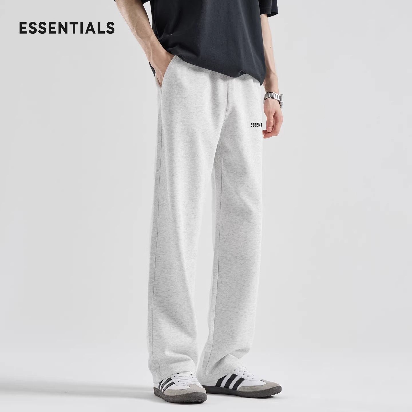 ESSENTIALS 高级感男装休闲长裤男士秋冬季上班通勤直筒运动潮裤