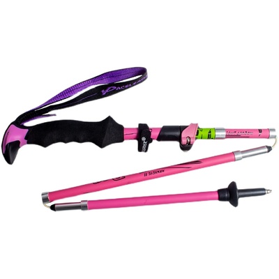 碳素纤维b超轻便携伸缩折叠登山杖登山徒步旅行手杖户外装备黑色