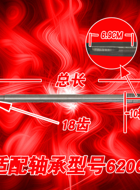 电动三轮车四轮车齿轮传动18齿篷A车电动车6206轴承轴头10后桥半
