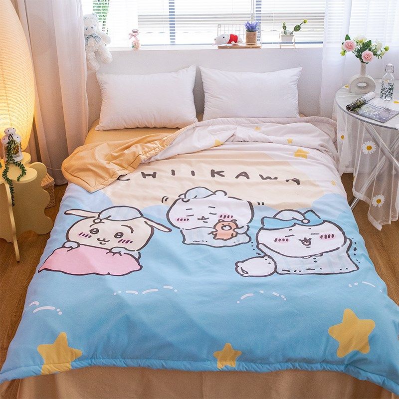 吉伊卡哇chiikawa卡通可z爱床品磨毛纯棉夏凉被学生宿舍儿童午睡,床上用品,化纤被,淘宝优惠券,粉丝福利购,淘宝优惠卷