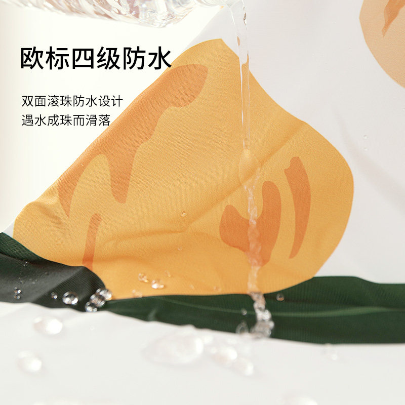 浴帘套装免打孔弧l形浴室浴帘杆隔断帘卫生间防水布浴室帘磁吸加