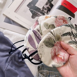 让人沉静 头戴 秘密花园 O挂耳 睡眠遮光 双面真丝眼罩 bi入