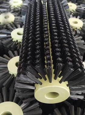 厂家定制尼丝刷毛辊磨毛刷辊料丝毛刷丝辊钢刷龙辊抛光除锈清洗刷