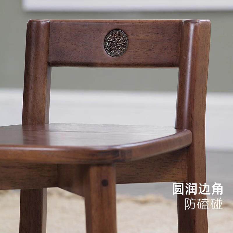 实木凳童小靠背椅家用客厅小防椅子子吃饭餐椅滑矮凳EUH圆形小板