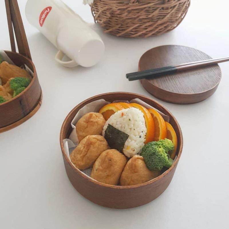 中式无品牌/层手提篮篮便当盒收心纳点野餐木制便携古风食盒点心