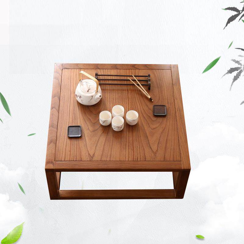客厅榆木茶桌台北榻榻阳台窗台方茶63087桌茶贵妃椅茶台可储米物
