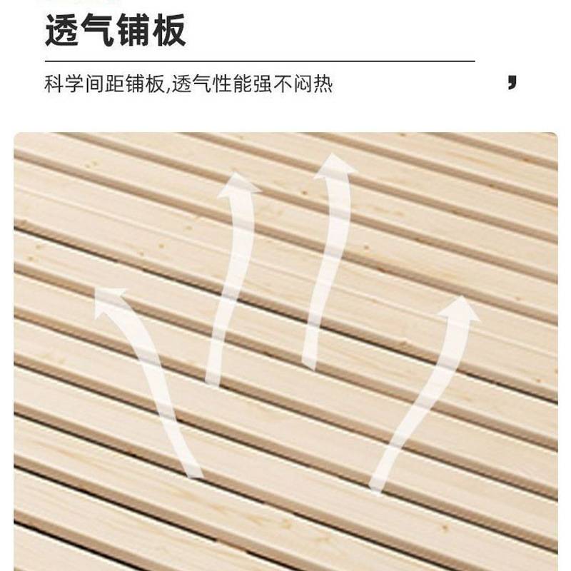 实木日式榻榻米落地式出租房儿童折叠床双人骨架卧室木板床床架厂