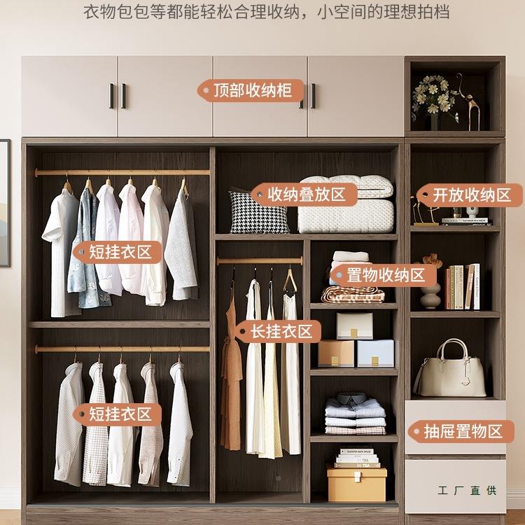 实拉木衣门柜家用卧室推儿童收纳柜58379经出租房用柜子储物柜济