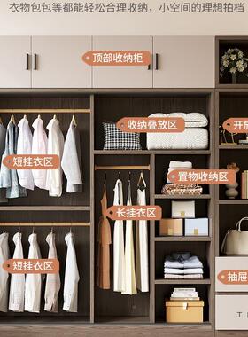 实拉木衣门柜家用卧室推儿童收纳柜58379经出租房用柜子储物柜济