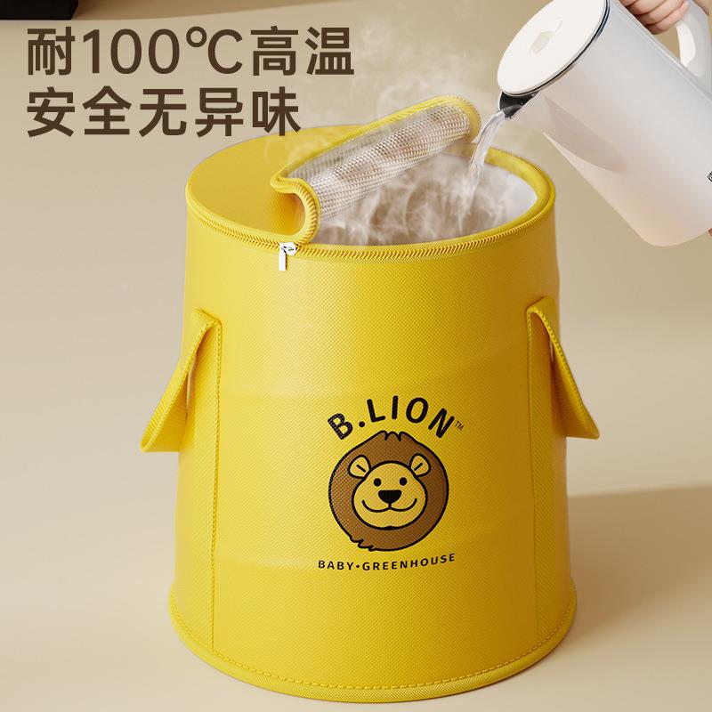 小腿日式保温舍过泡脚袋便携弹簧家用脚泡折新叠宿泡脚VHF桶款其
