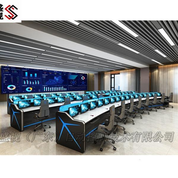 指挥中心制台SS-033双脑联三监控控操作台安防中联控室电监控台操