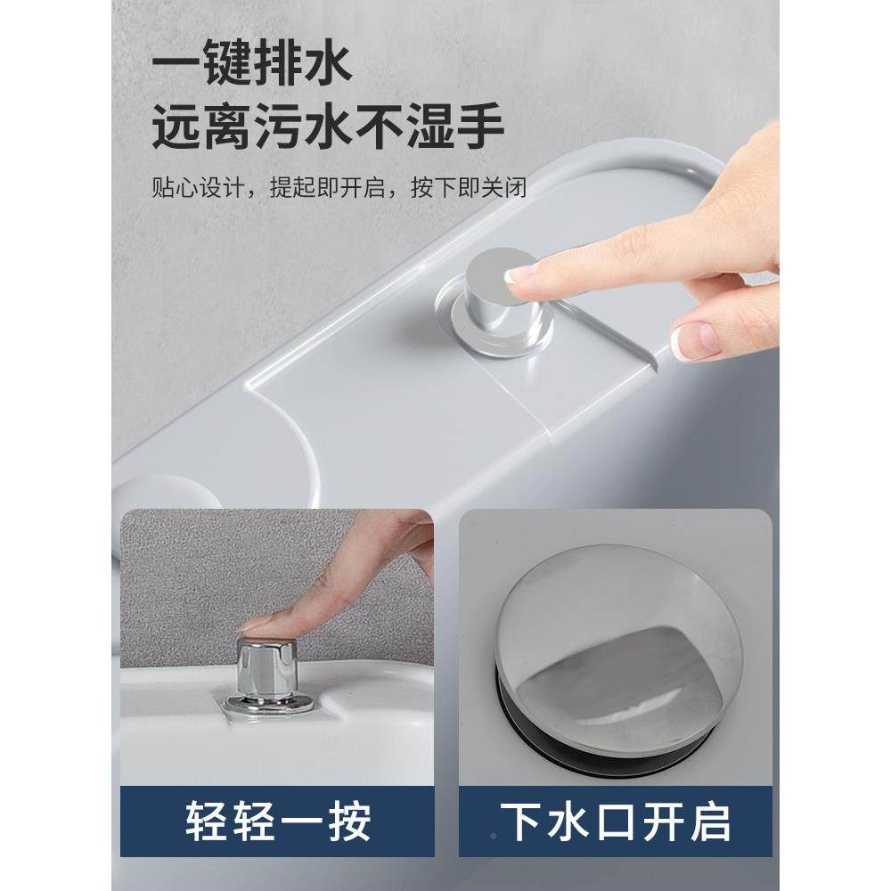 cs家阳台卫洗拖把池用生间塑料号地盆拖布池帕大LVC槽小号落地式