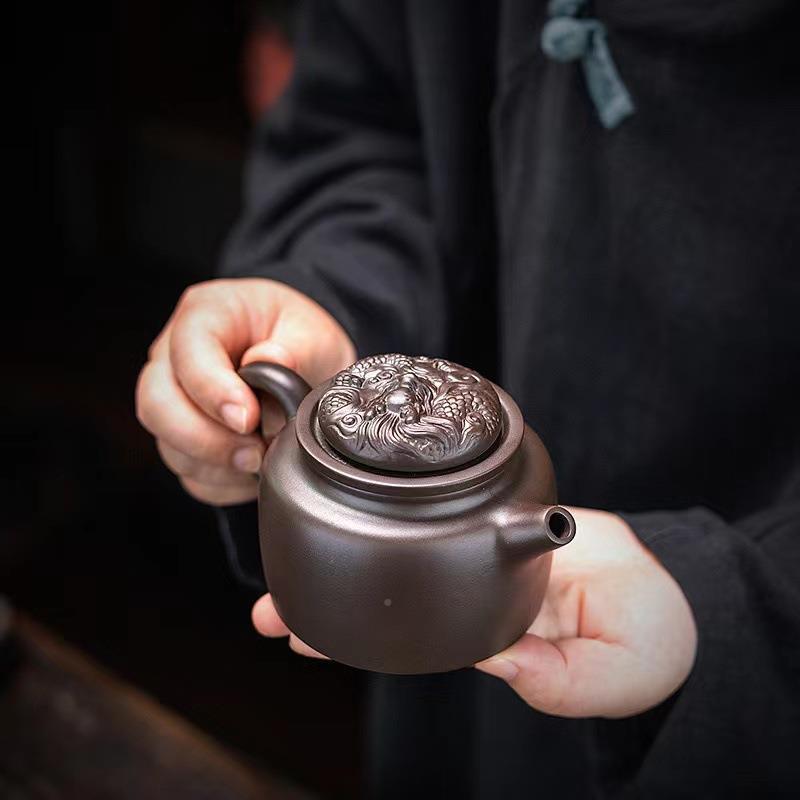 轻奢工ZS-99复古砂壶手工纯紫制作手汉瓦茶具套装图片
