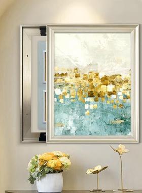 法式莫奈电表箱挂DY810751装饰画表现代竖版电盒遮挡画厅配餐电箱