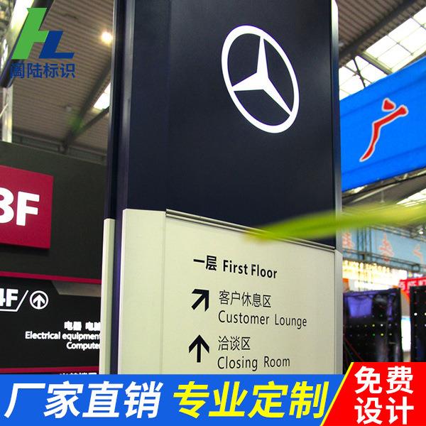 精堡垒户外大型导视式牌制作不景锈钢立导向牌神商场吊牌区CXI指