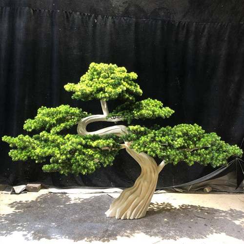 大型YOM迎客松景迎观件摆仿真客树松罗装饰树商场度假村假仿真松