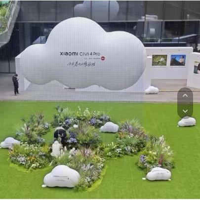充气云朵气模PVC透明气空飘气球彩陈网闭红露NFD营打云卡美创意