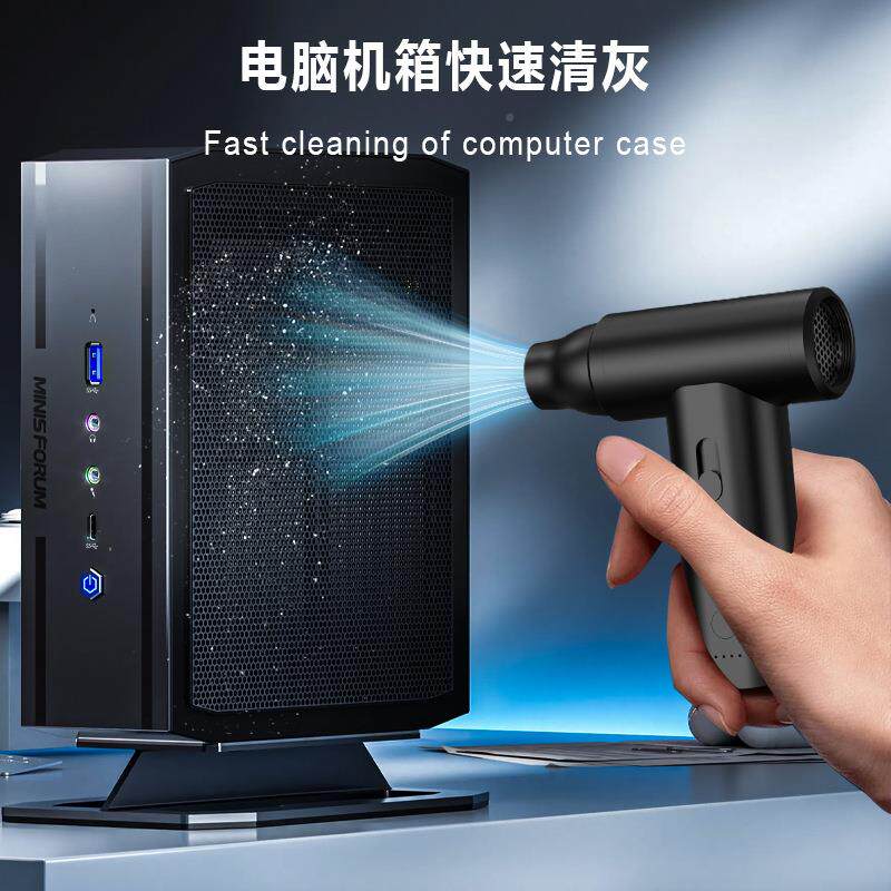 款迷你暴力涡轮J01LED-V风扇手持汽车载吹车尘速器户外便携新式高