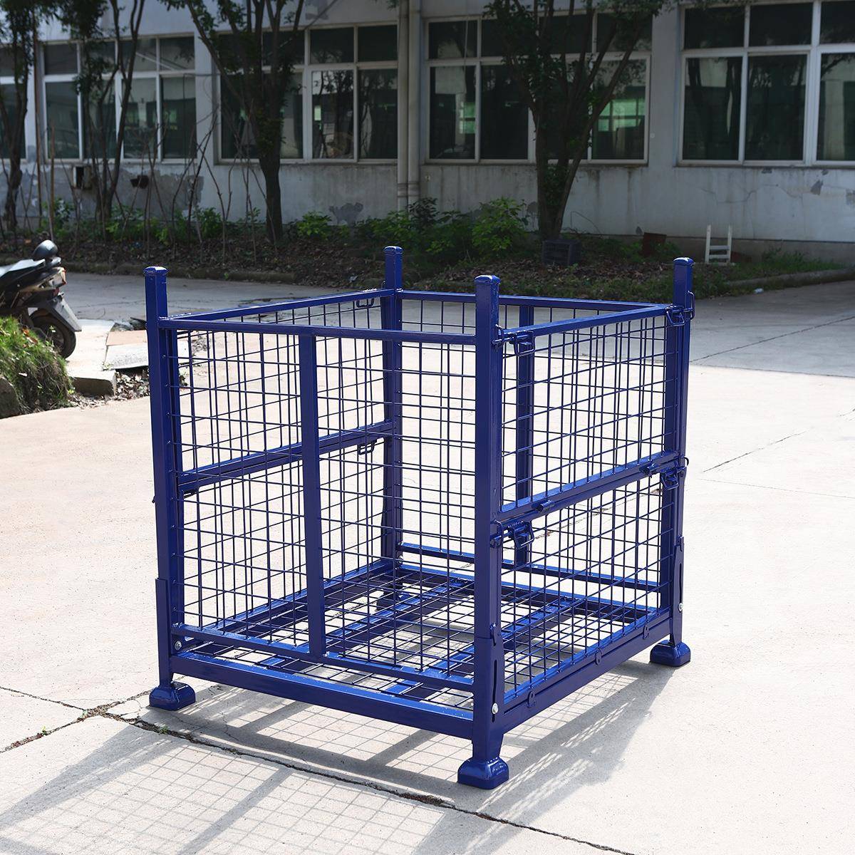 业加优选仓储架DAL笼金属工网格箱厚金属移动堆垛车间多功能重型