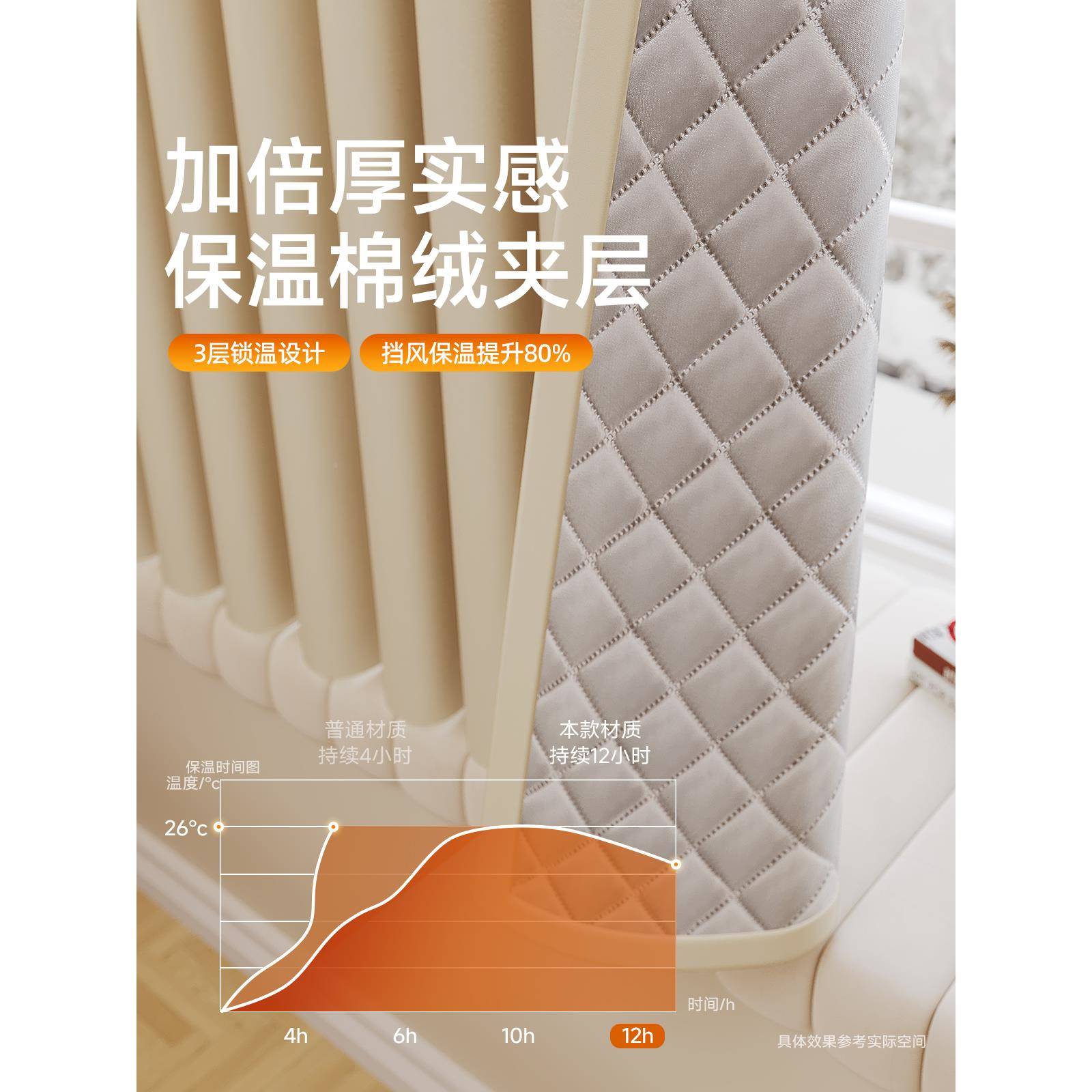 ?卧冬防风保暖窗帘季免打飘孔安装室窗东67554北防寒挡风隔断密封