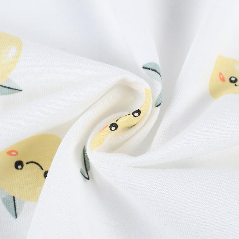 现货公斤价夏130g棉服精全棉印花汗布梳婴童装TUJt恤季轻薄面料