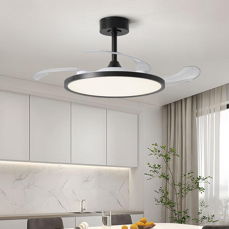 隐形风灯厅客厅led智能奶吊扇灯现465代简约2餐025新款油中山灯扇
