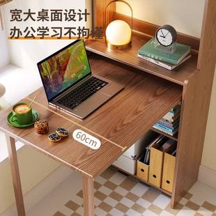 实木叠书桌柜书一体拐角学折习桌小户型卧室SZ012家用电脑书架转