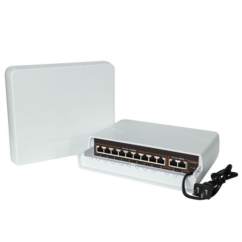 桢峯1防1口百兆标POE交换室机9+2水盒供电ZF-209D国交换机内外防