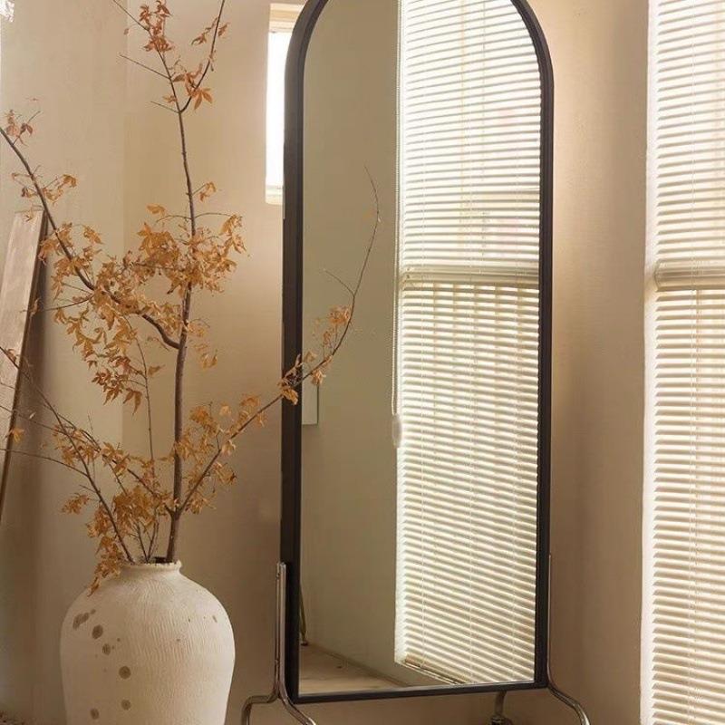 BCB移实木衣镜全身穿镜落地镜家用试衣镜卧室可动带子杂志架