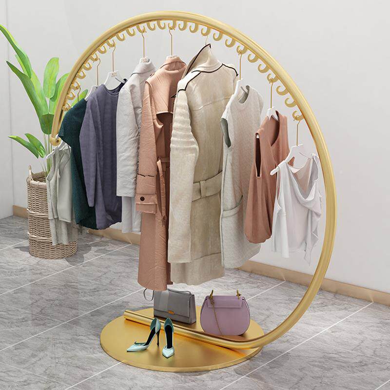 欧式卧公室铁艺衣帽架落地衣式简约服装店挂服展架寓YMJyh110室示