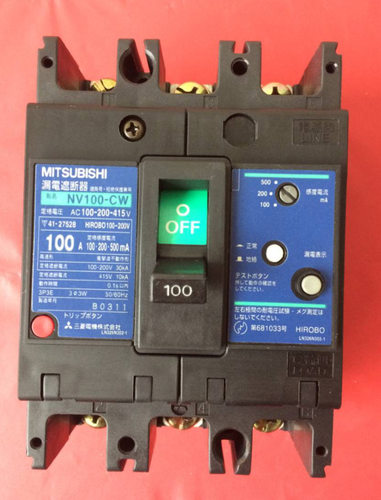 漏电遮断器NV100-CW 100A  AC100-200-415V
