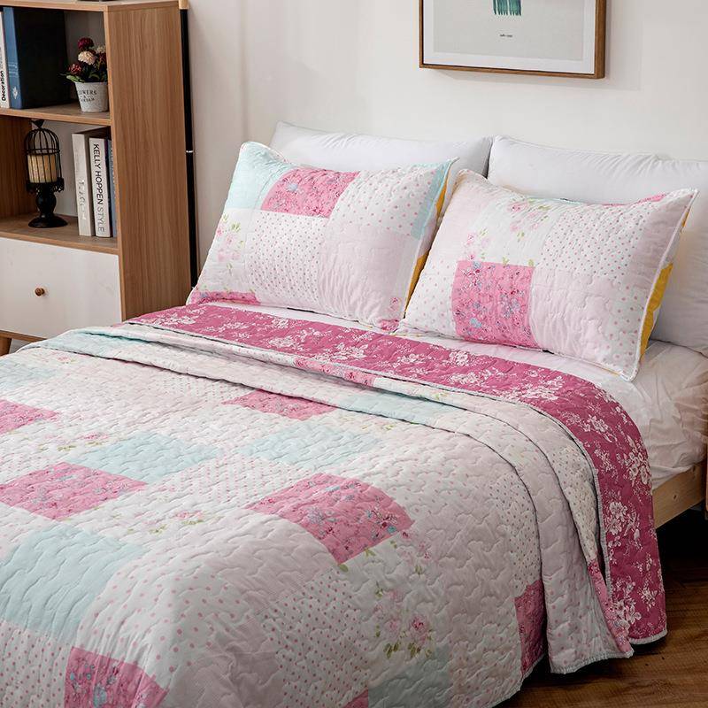 榻榻米夹床盖单件四季通用加厚MDS缝被防滑床三单件套单人铺棉绗