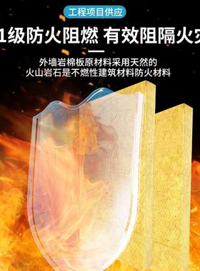 A级防火棉板阻燃隔热隔音水岩憎棉大棚厂岩龙骨房填充保温11174棉