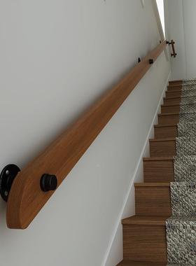 欧式儿靠墙梯扶手实木别墅阁楼楼内老人室防滑木扶手幼园栏QCF杆