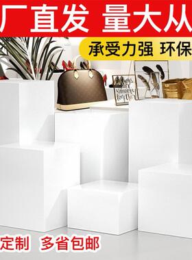 展QBZ中岛方形学白色地展台会工艺品烤漆立柱示台木质展校柜展台