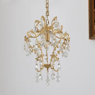 法式全铜吊灯中古风Viage玄关118走廊餐厅水美晶灯式卧室n床头吊t