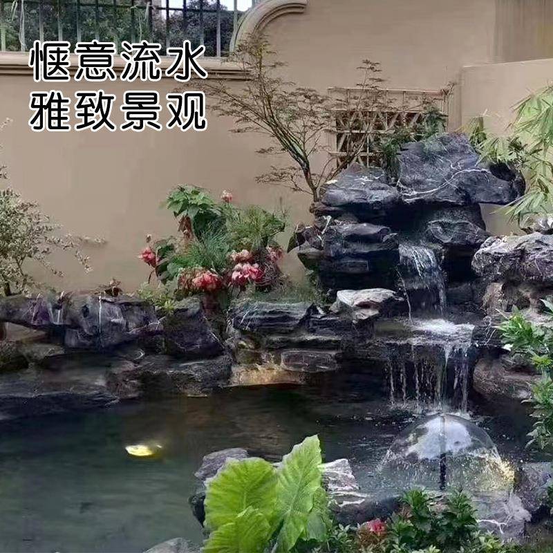 件假流水喷泉摆院子水池造山景室鱼池室642内外庭院花园景观庭院