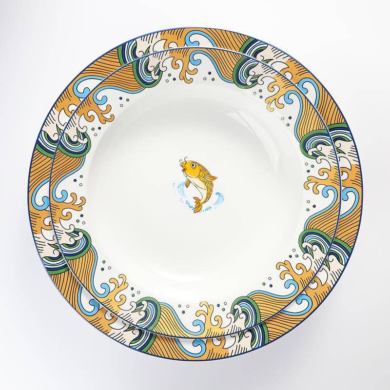 陶瓷大碗用酸菜鱼盆商用饭店微龙波炉号水煮鱼汤盆加厚家无品牌/