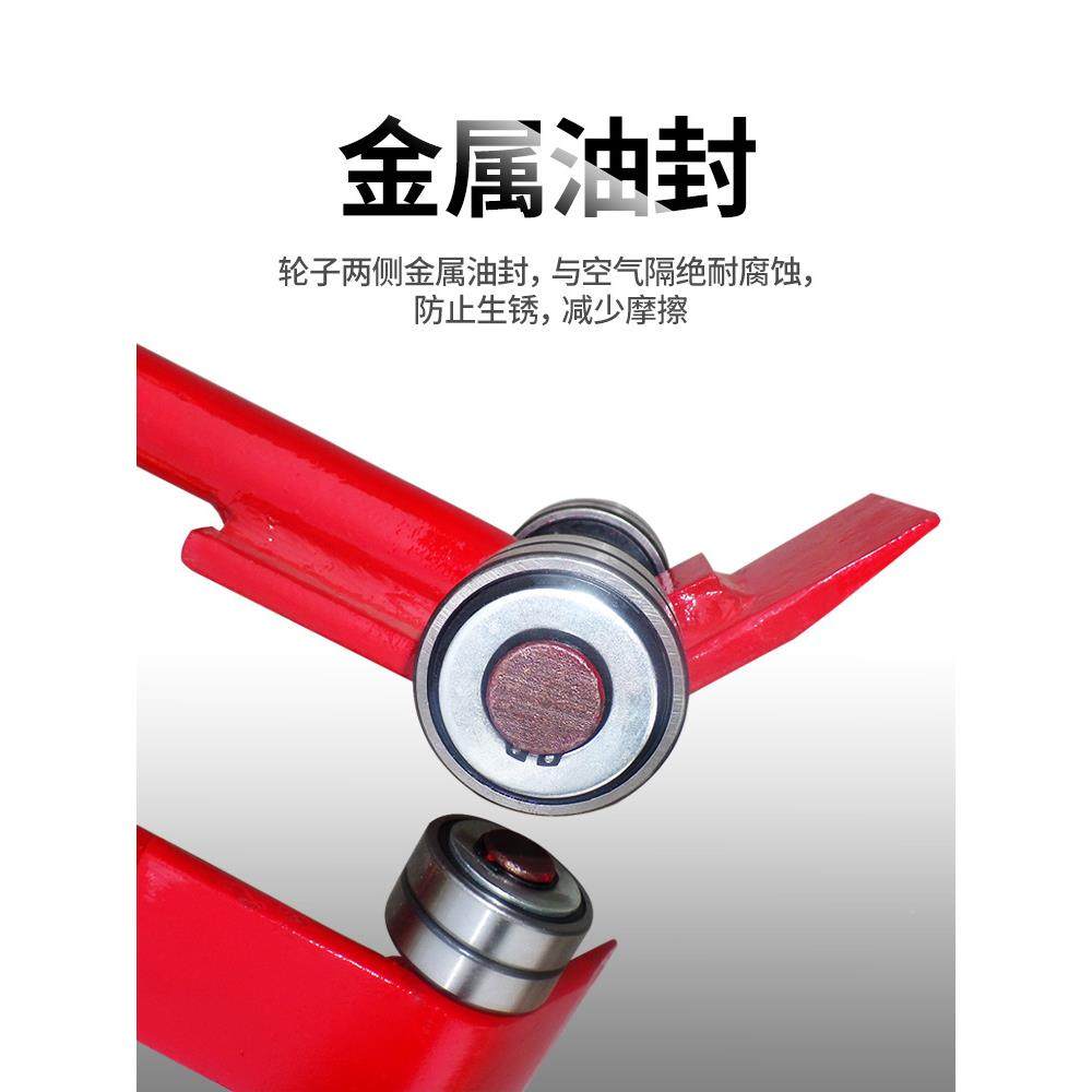 友起重劲棍撬无品牌/棒翘棍搬运工具扁小头撬杠重型轴承滑轮3撬吨