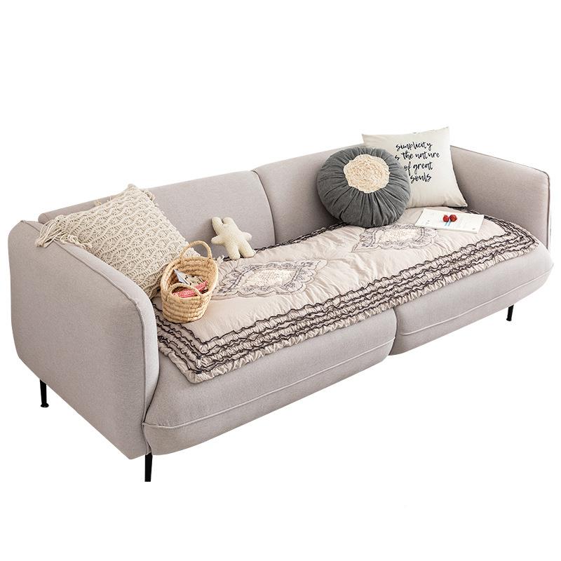 ZV7韩式刺水洗棉沙发垫布艺垫三人JGN座简约绣现代5四季坐皮沙